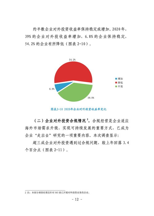 中國企業(yè)對外投資現(xiàn)狀及意向調(diào)查報告（2021年版）